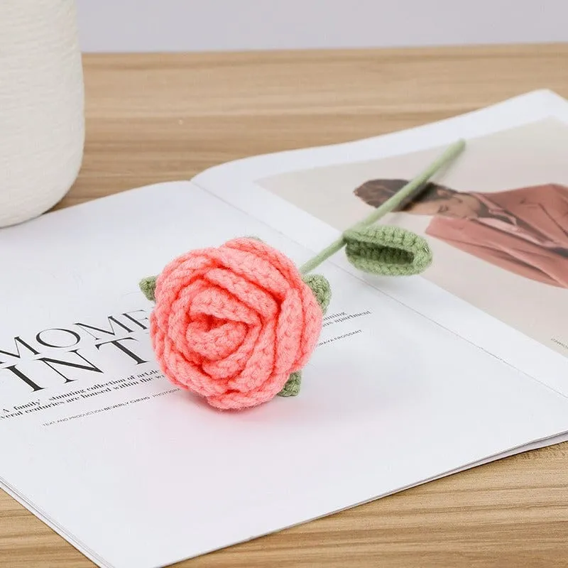 Handmade Crochet Rose Flower