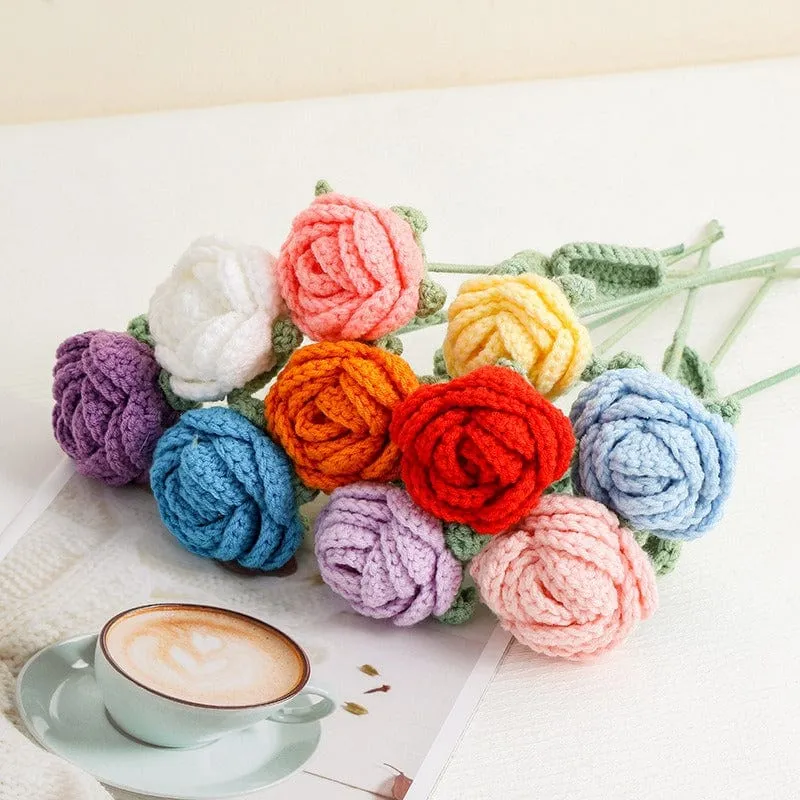 Handmade Crochet Rose Flower