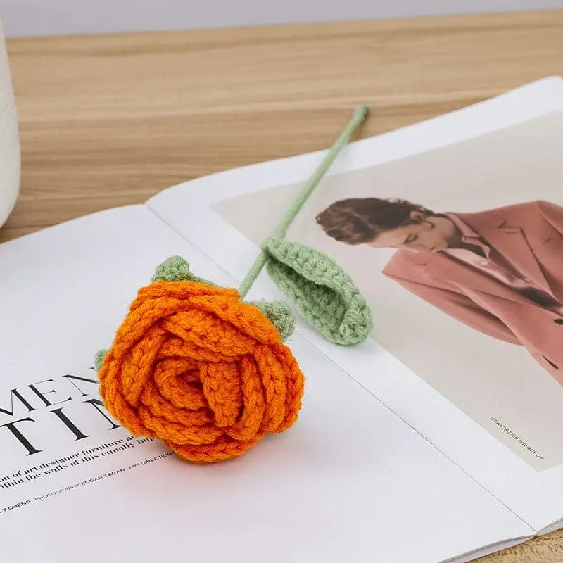 Handmade Crochet Rose Flower