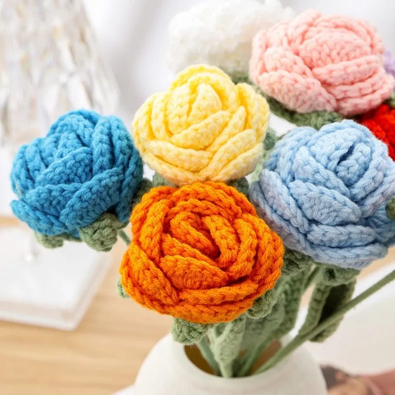 Handmade Crochet Rose Flower
