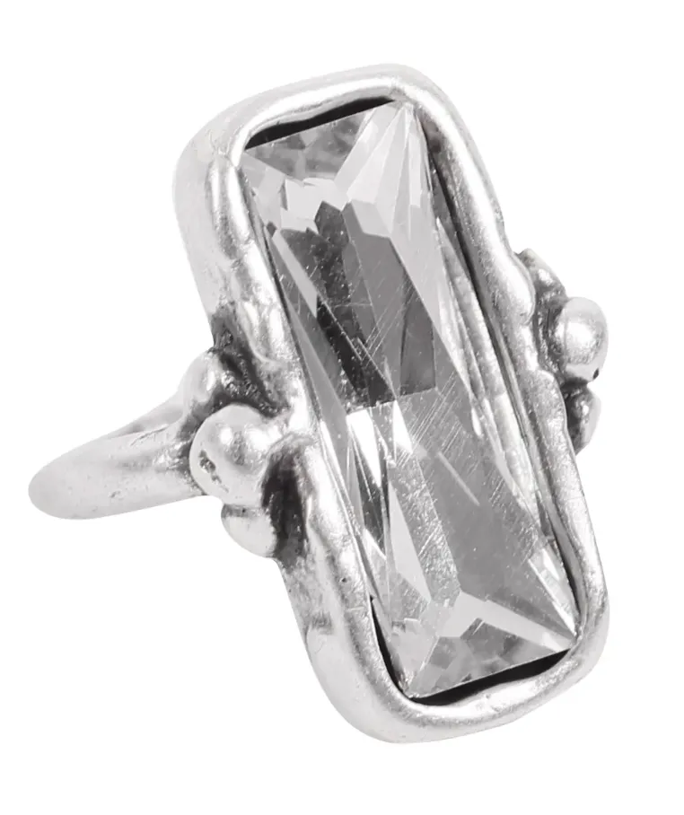 Handmade Crystal Brass Ring
