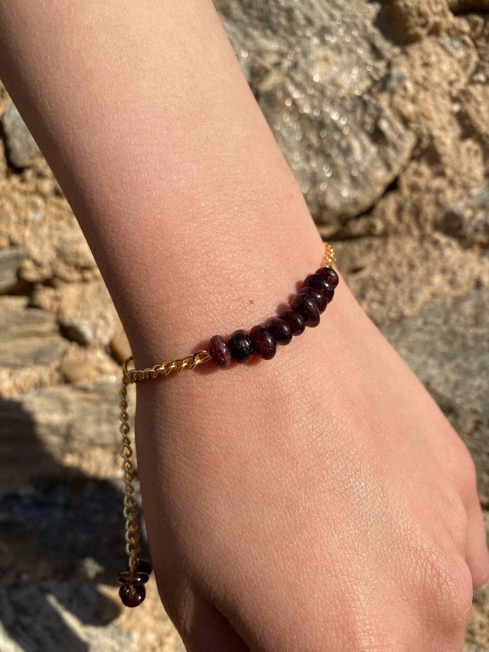 Handmade Garnet Bracelet