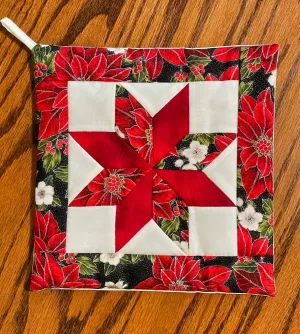 Handmade Poinsettia Potholder