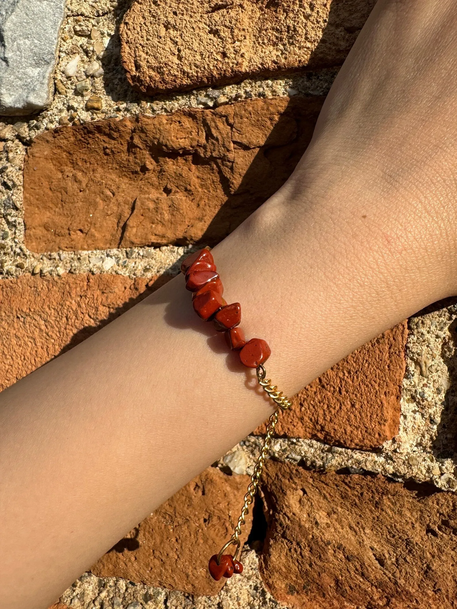 Handmade Red Jasper Bracelet