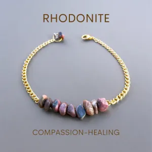Handmade Rhodonite Bracelet
