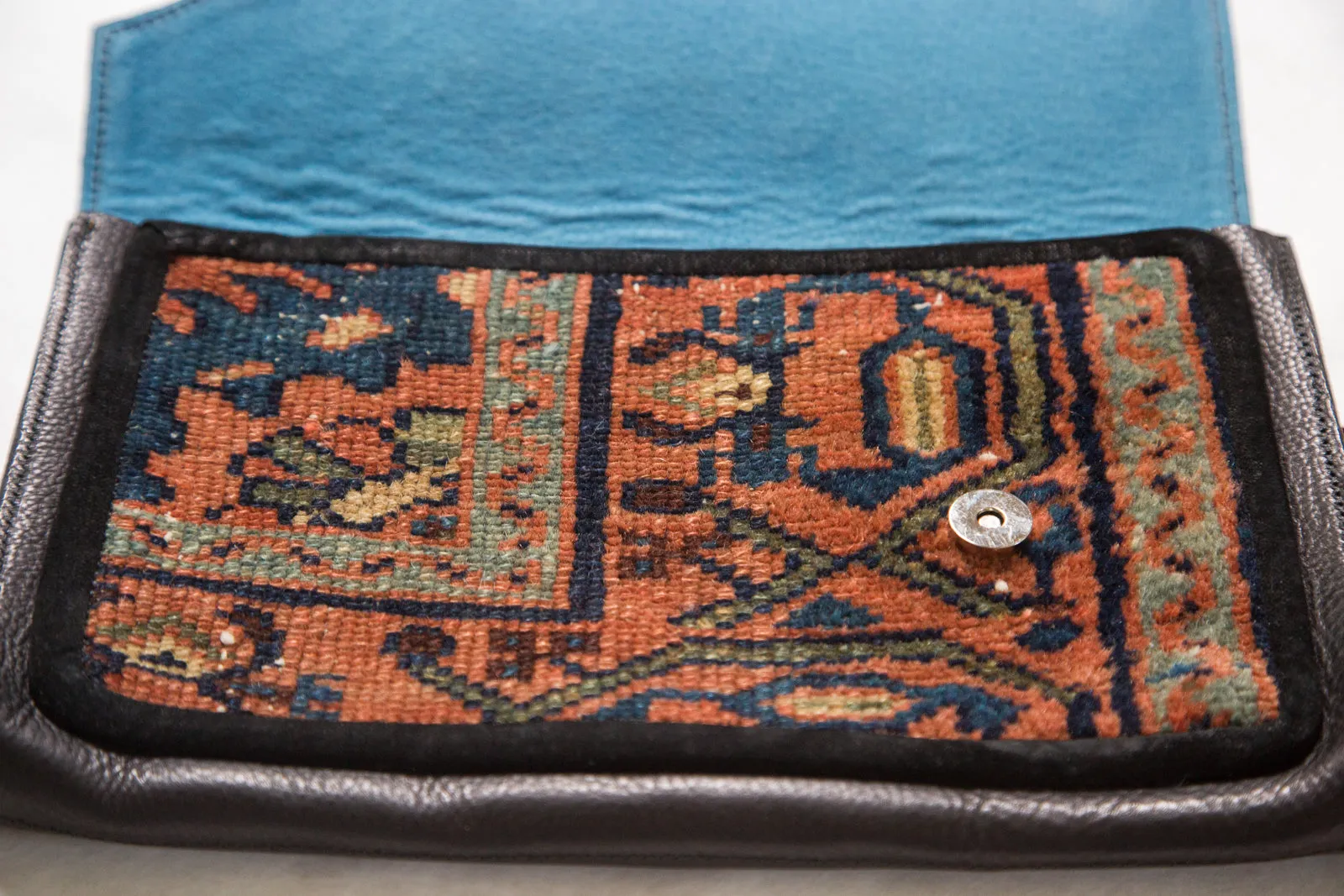 Handmade Rug Fragment Clutch