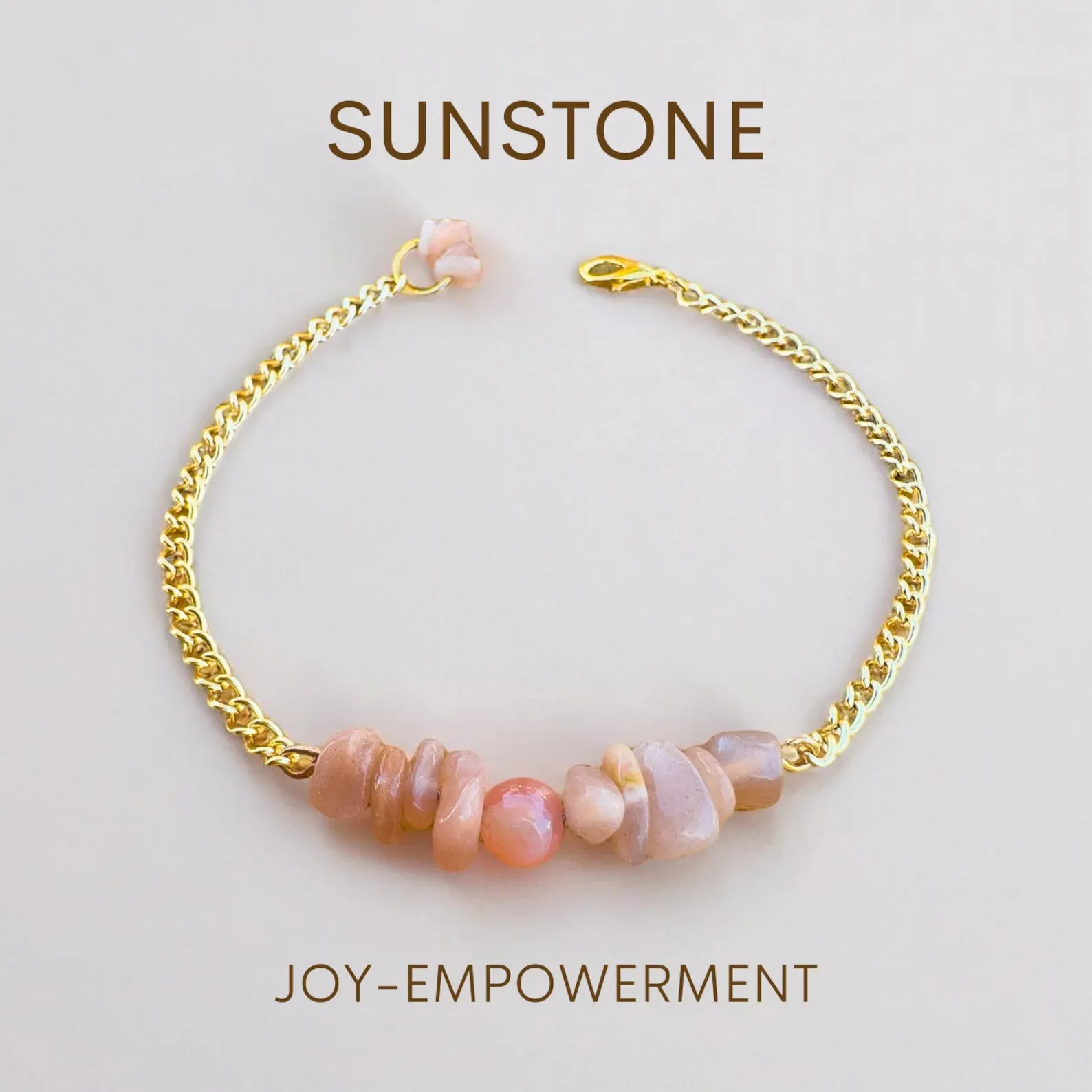 Handmade Sunstone Bracelet