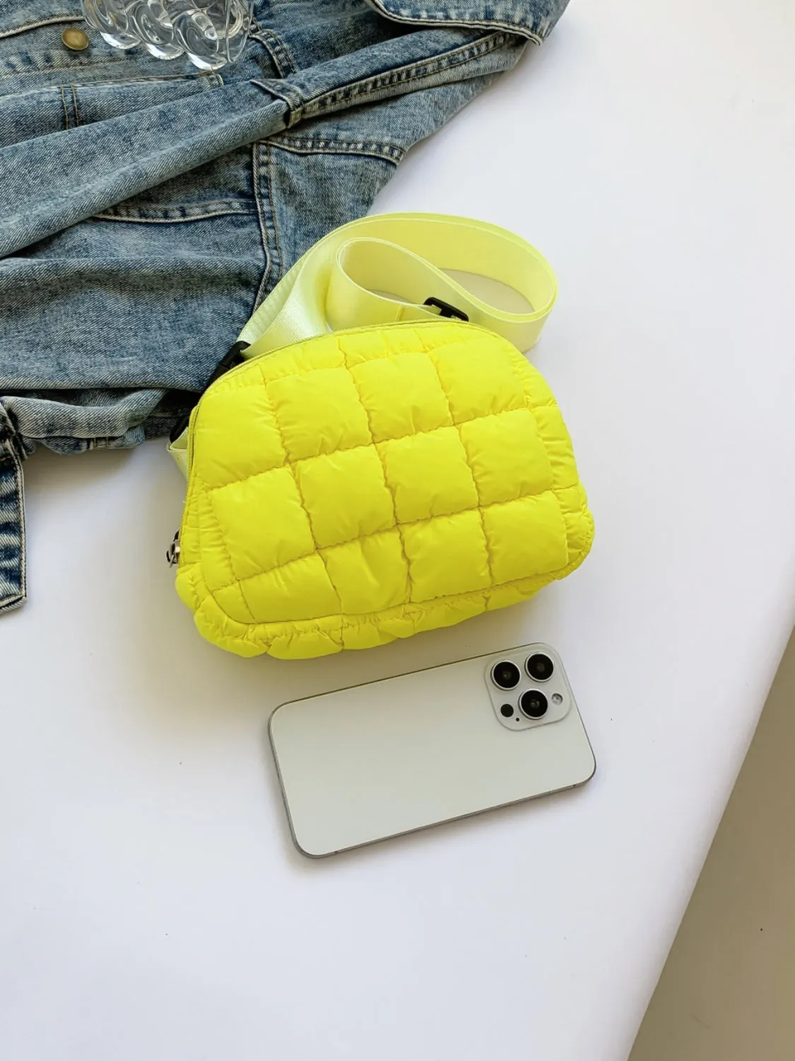 Hazel Blues® |  Bubble Texture Adjustable Strap Crossbody Bag