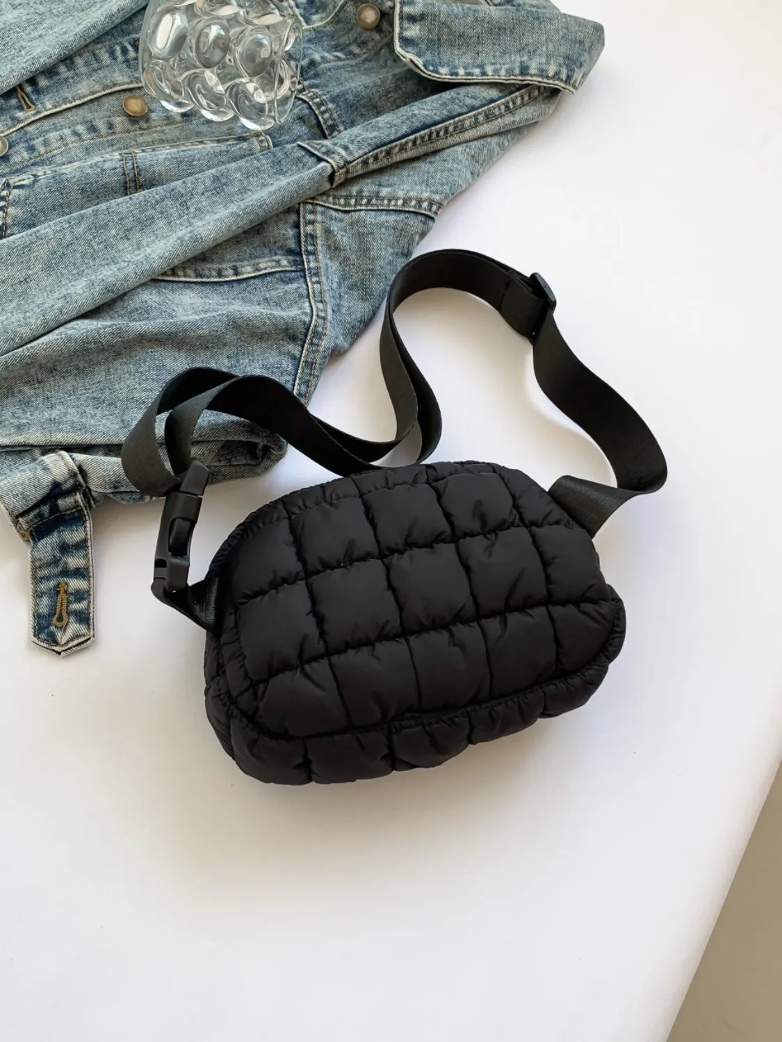 Hazel Blues® |  Bubble Texture Adjustable Strap Crossbody Bag