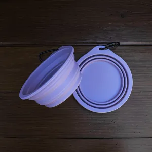 Heather Purple Silicone Travel Bowl