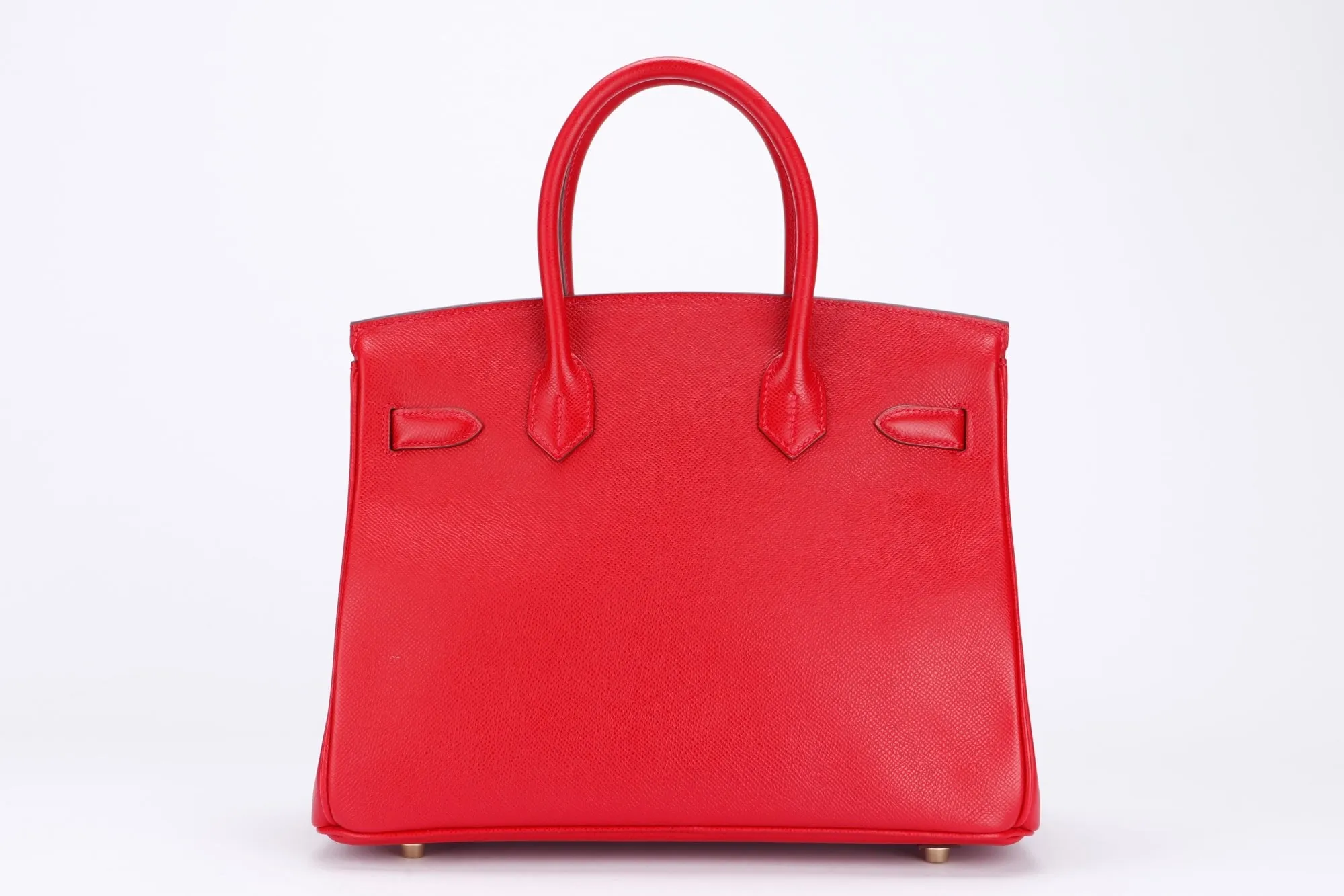 Hermes Birkin 30, Stamp Q, Rouge Casaque Color, Epsom Leather, Gold Hardware, with Dust Cover