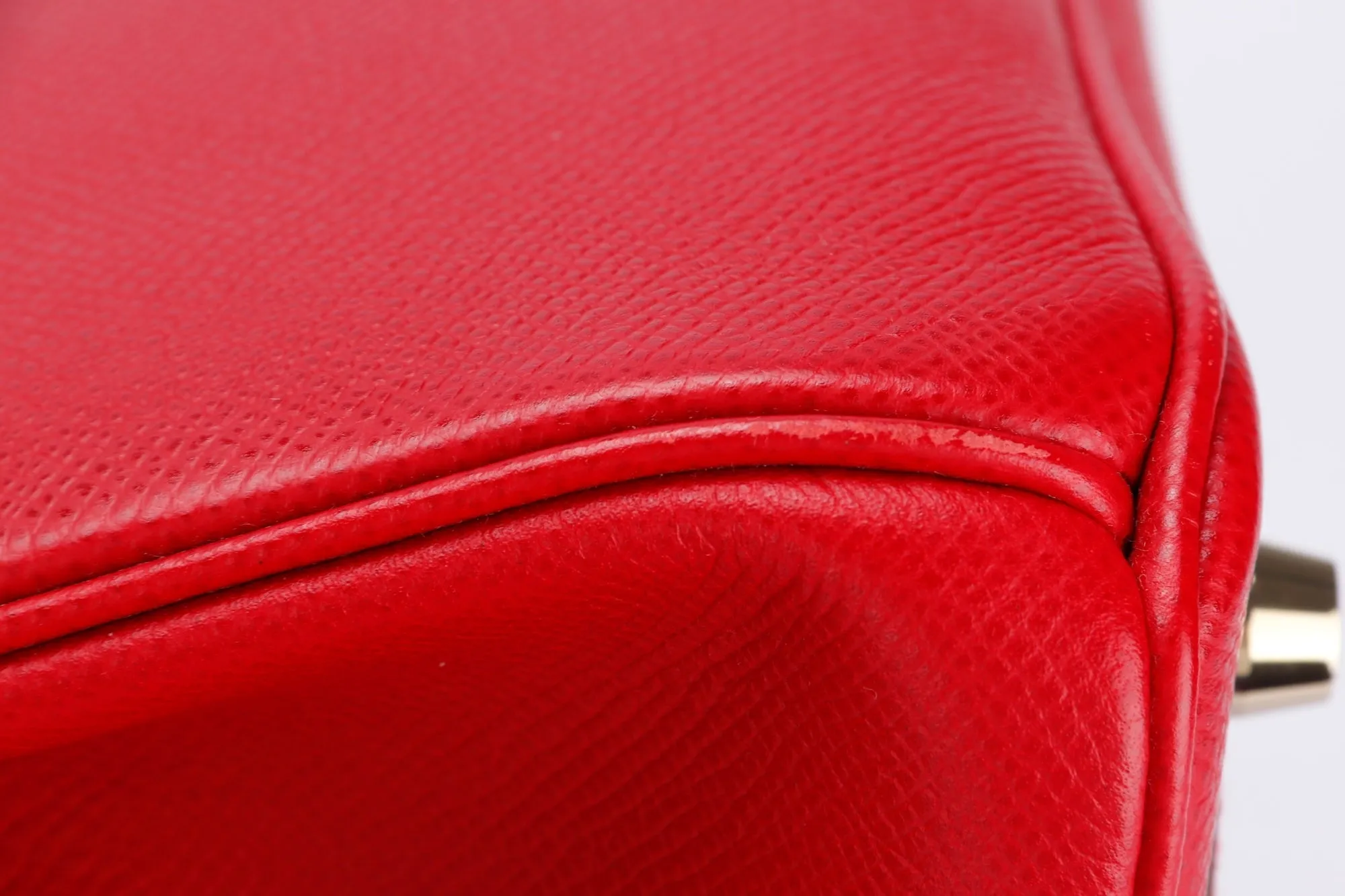 Hermes Birkin 30, Stamp Q, Rouge Casaque Color, Epsom Leather, Gold Hardware, with Dust Cover