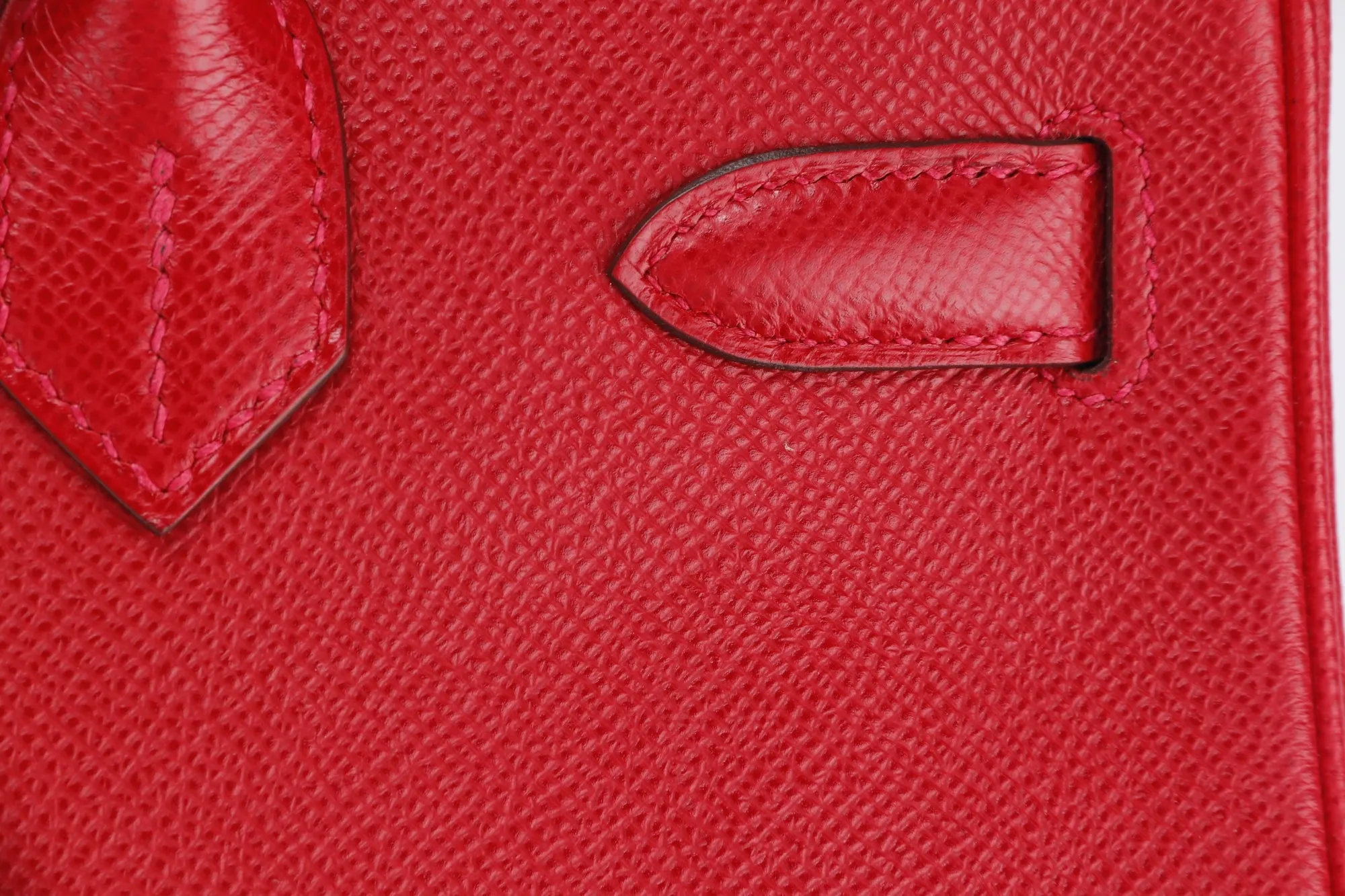 Hermes Birkin 30, Stamp Q, Rouge Casaque Color, Epsom Leather, Gold Hardware, with Dust Cover
