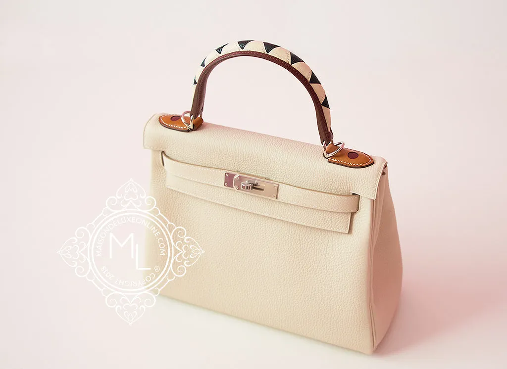 Hermes Galop Craie Togo Kelly 28 Handbag