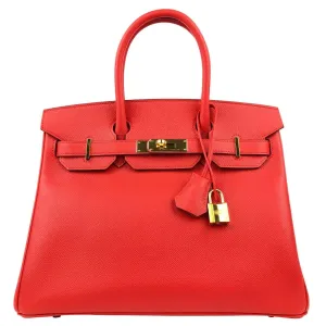 Hermès Birkin 30 Tomato Red Epsom Bag