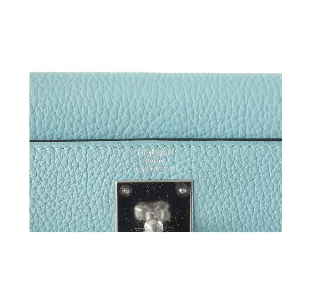 Hermès Kelly 28 Blue Atoll Bag