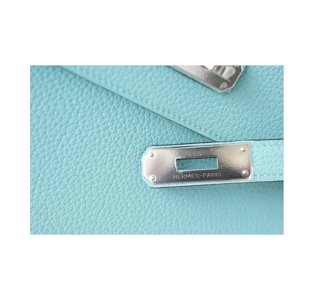 Hermès Kelly 28 Blue Atoll Bag