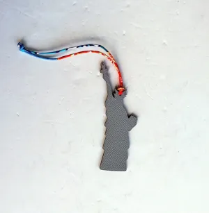 Hermès Petit H Statue of Liberty Leather Handbag Charm Grey