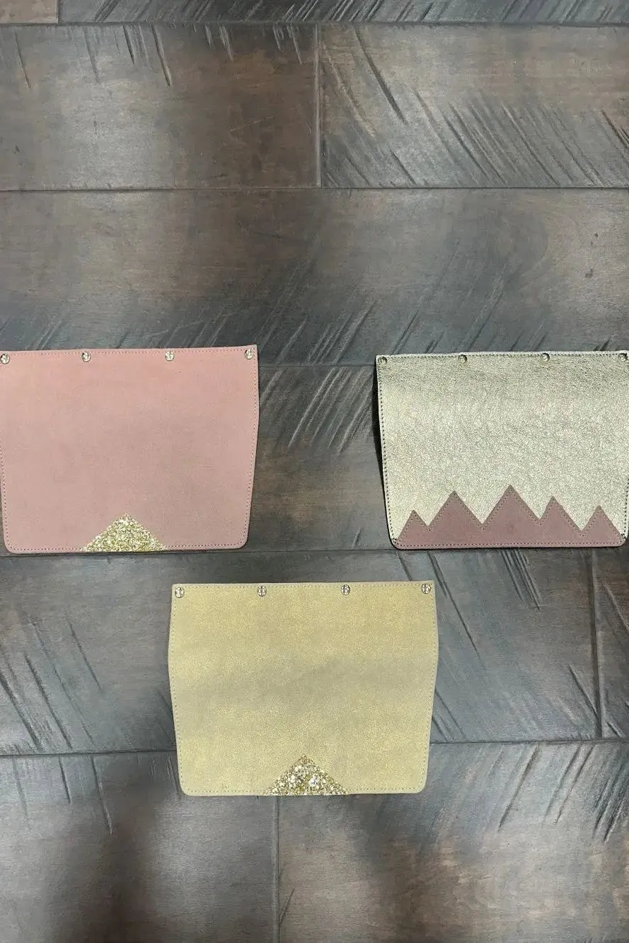 Interchangeable Flaps for Black Sweetchy Leather Handbag