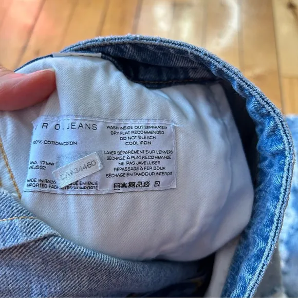 IRO Sz XS Denim Distressed Jean Skirt