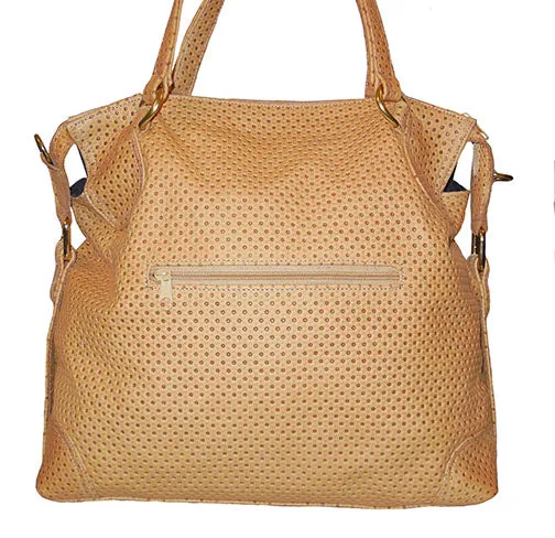 Italian Leather Handbag with Crocodile Detailing - On Sale