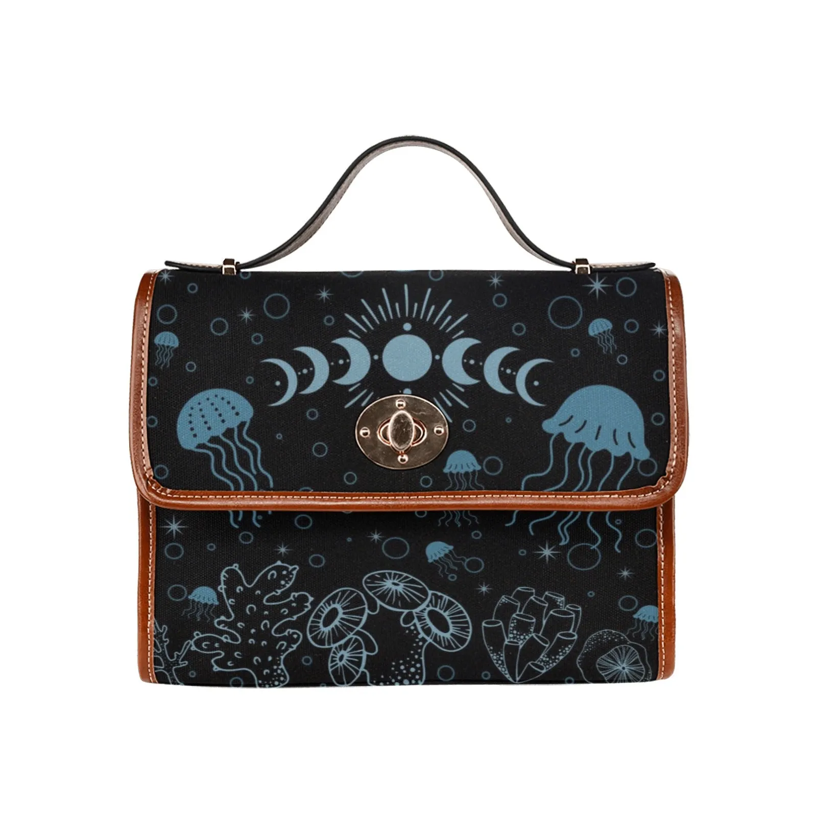 Jellyfish Purse, Cross Body Purse, Vegan Ocean Theme