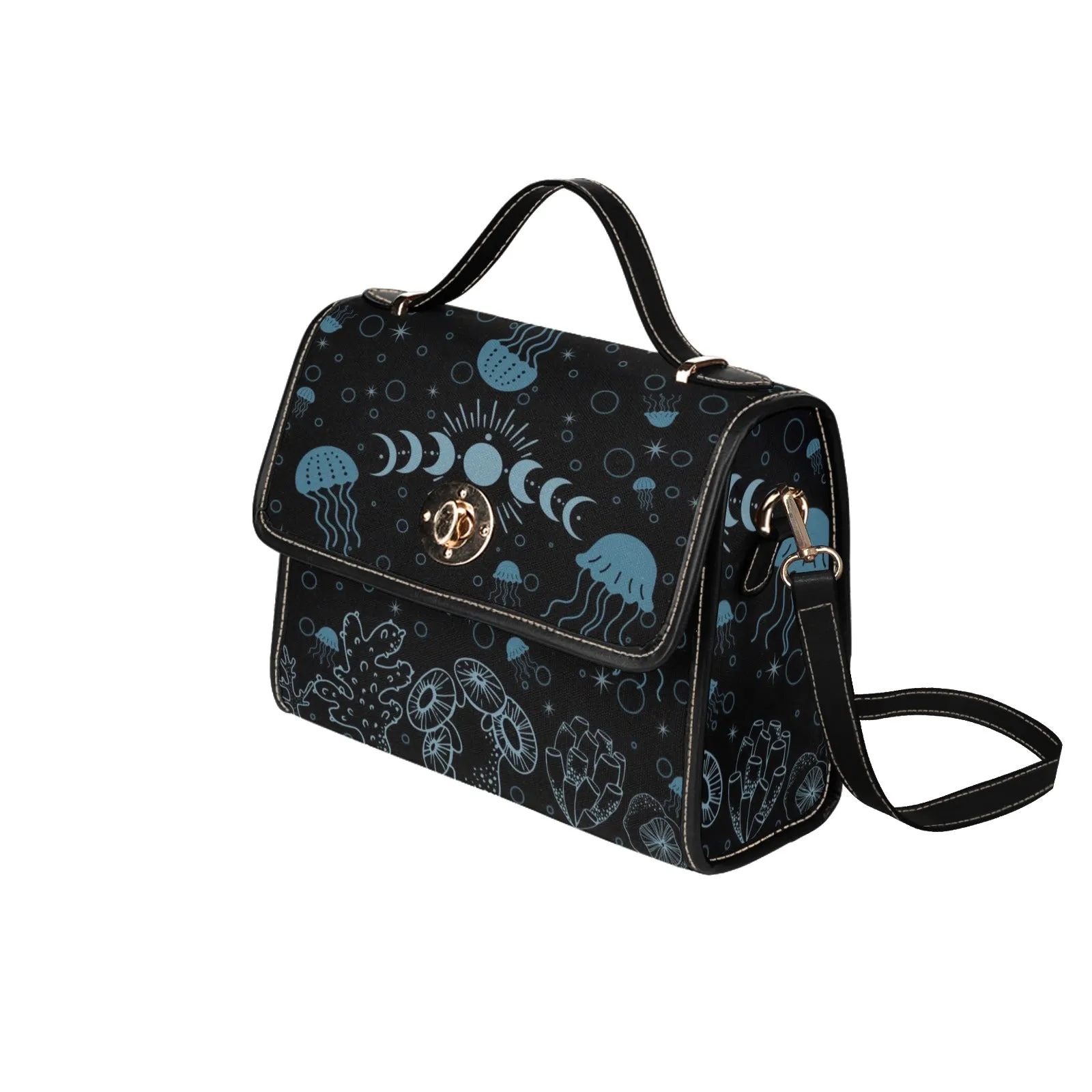Jellyfish Purse, Cross Body Purse, Vegan Ocean Theme