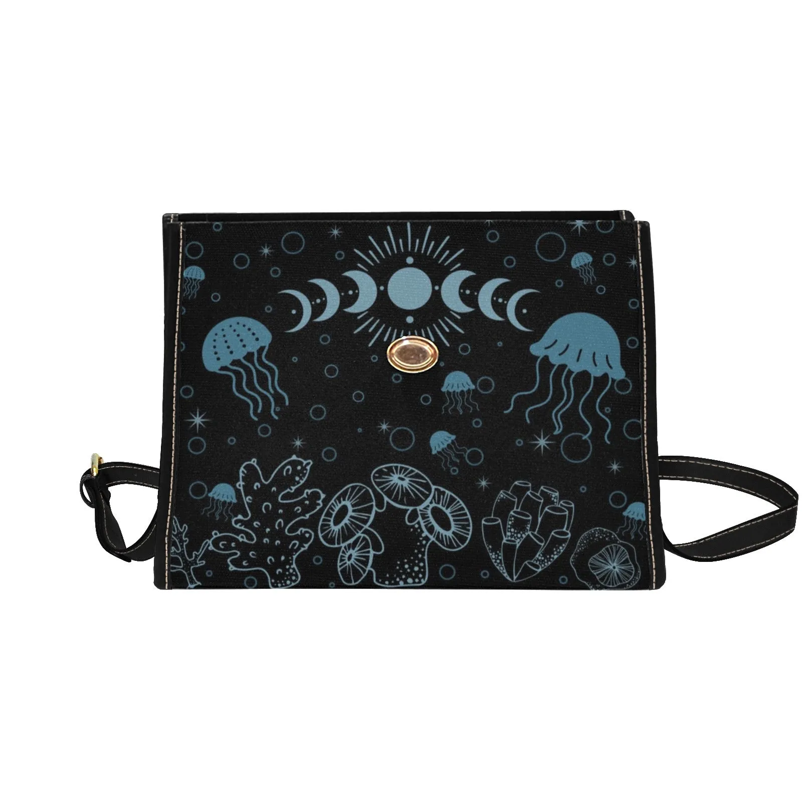 Jellyfish Purse, Cross Body Purse, Vegan Ocean Theme