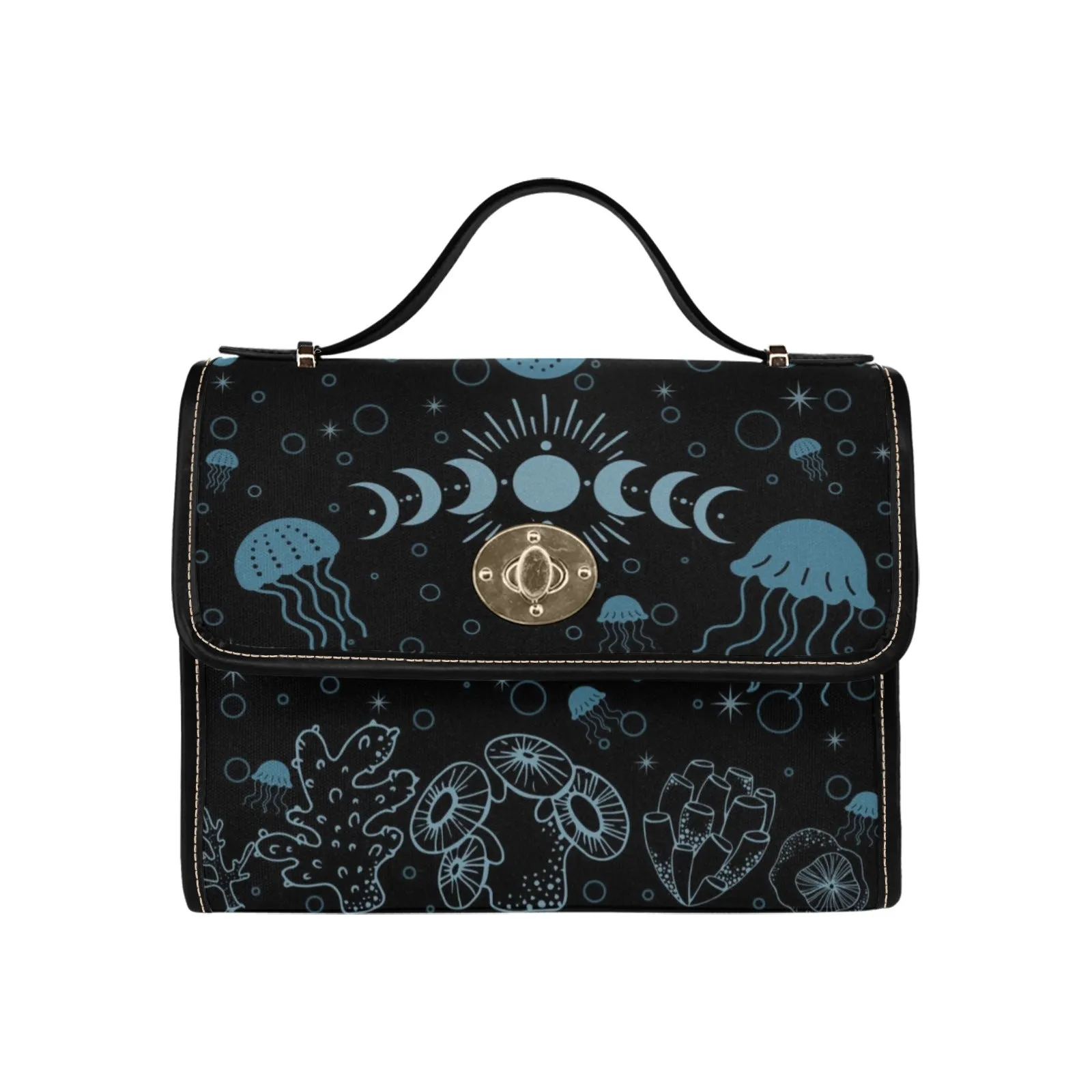 Jellyfish Purse, Cross Body Purse, Vegan Ocean Theme