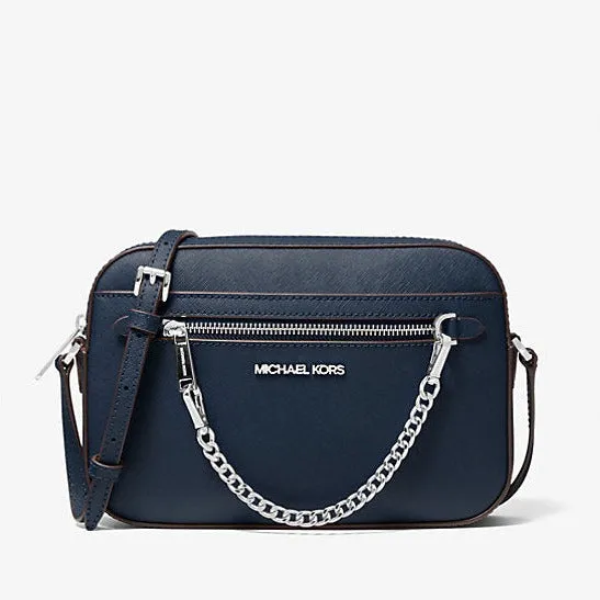 Jet Set Large Saffiano Leather Crossbody Bag