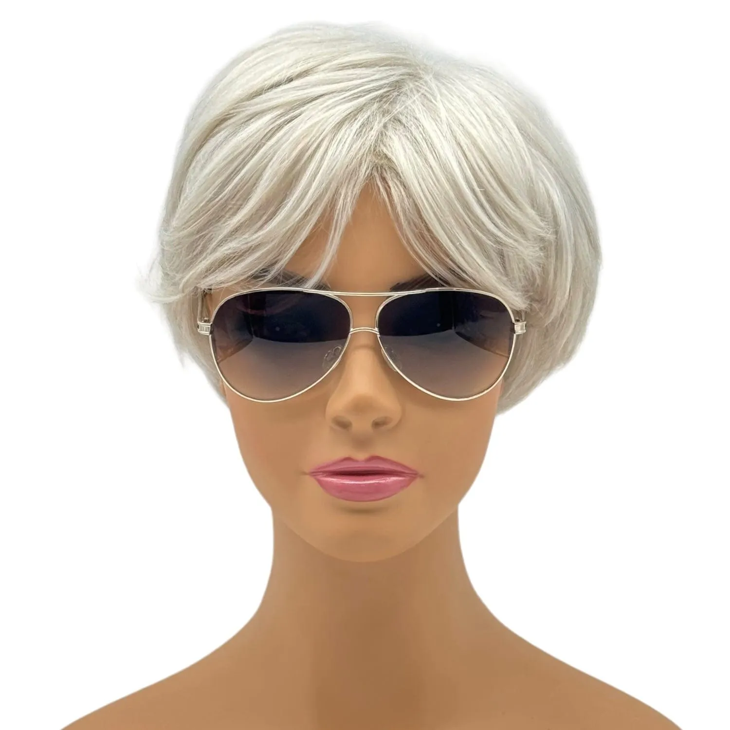 JUDITH LEIBER Vintage Aviator Sunglasses with Purple Swarovski Crystals - Silver