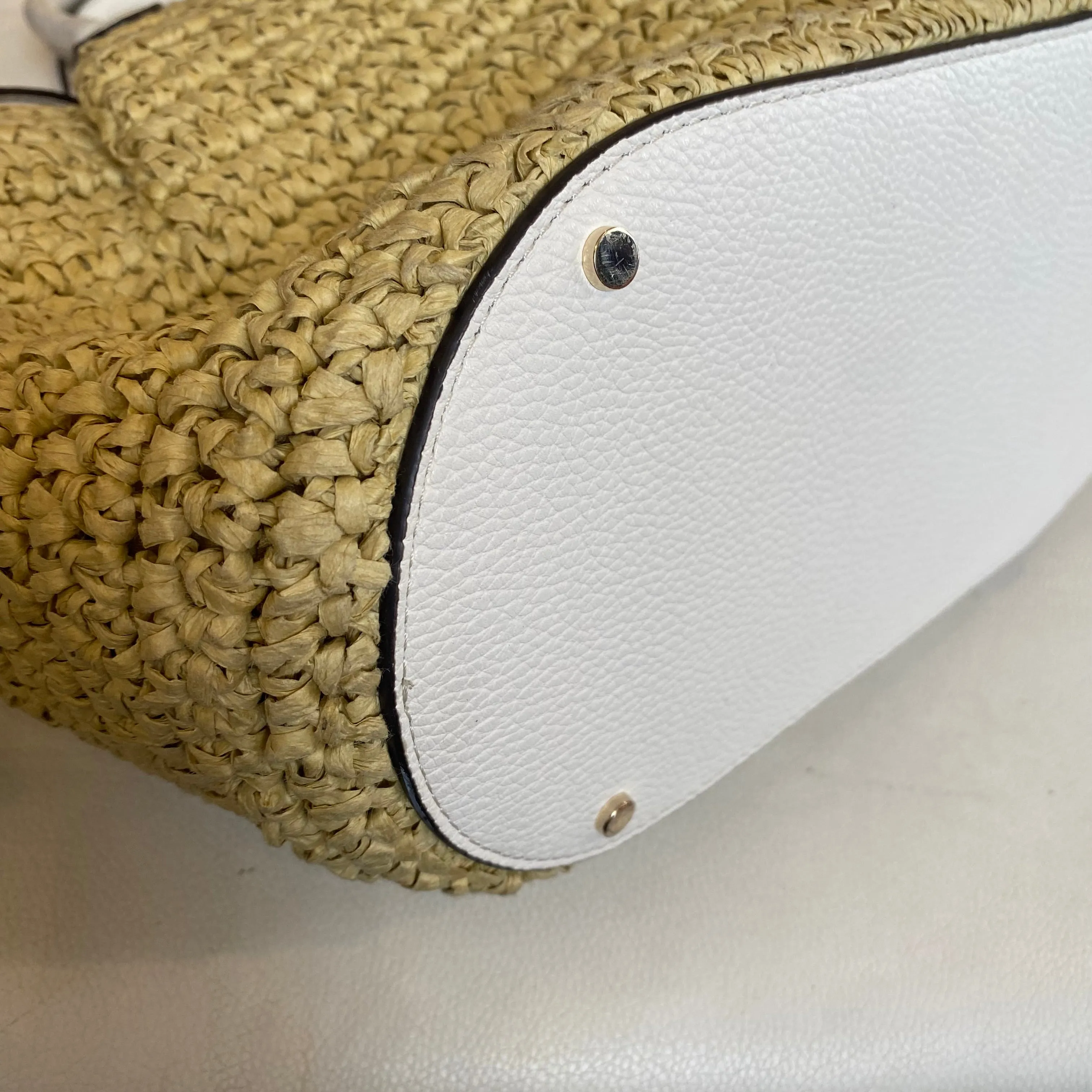 KATE SPADE Dumpling Straw Large Satchel Handbag