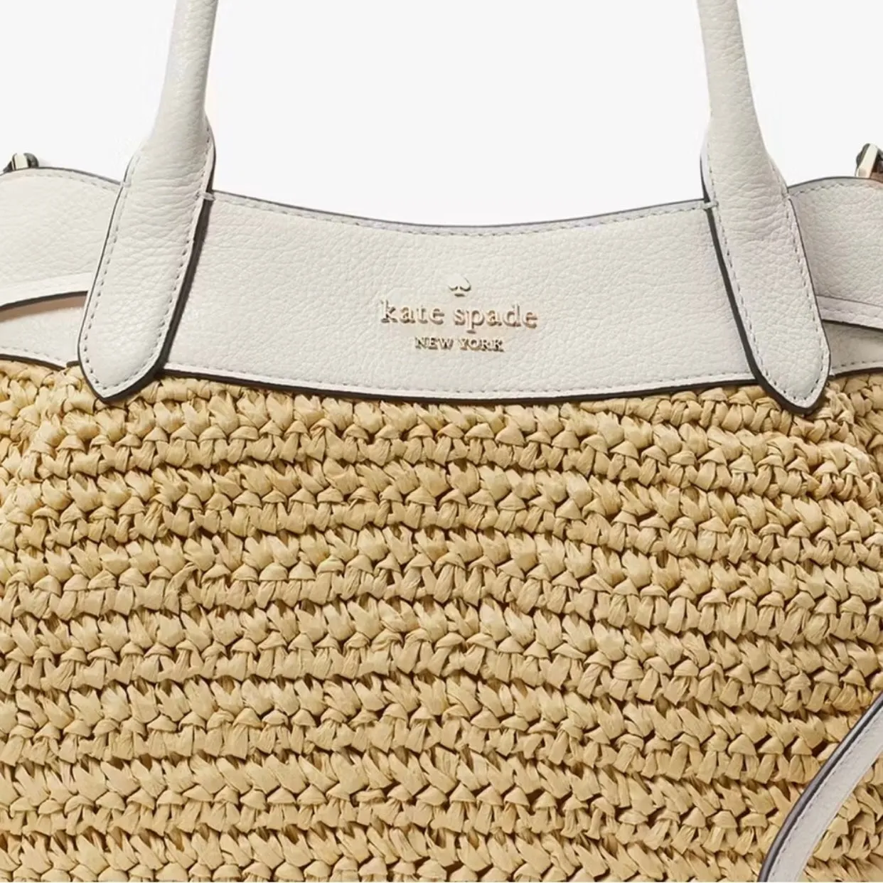 KATE SPADE Dumpling Straw Large Satchel Handbag