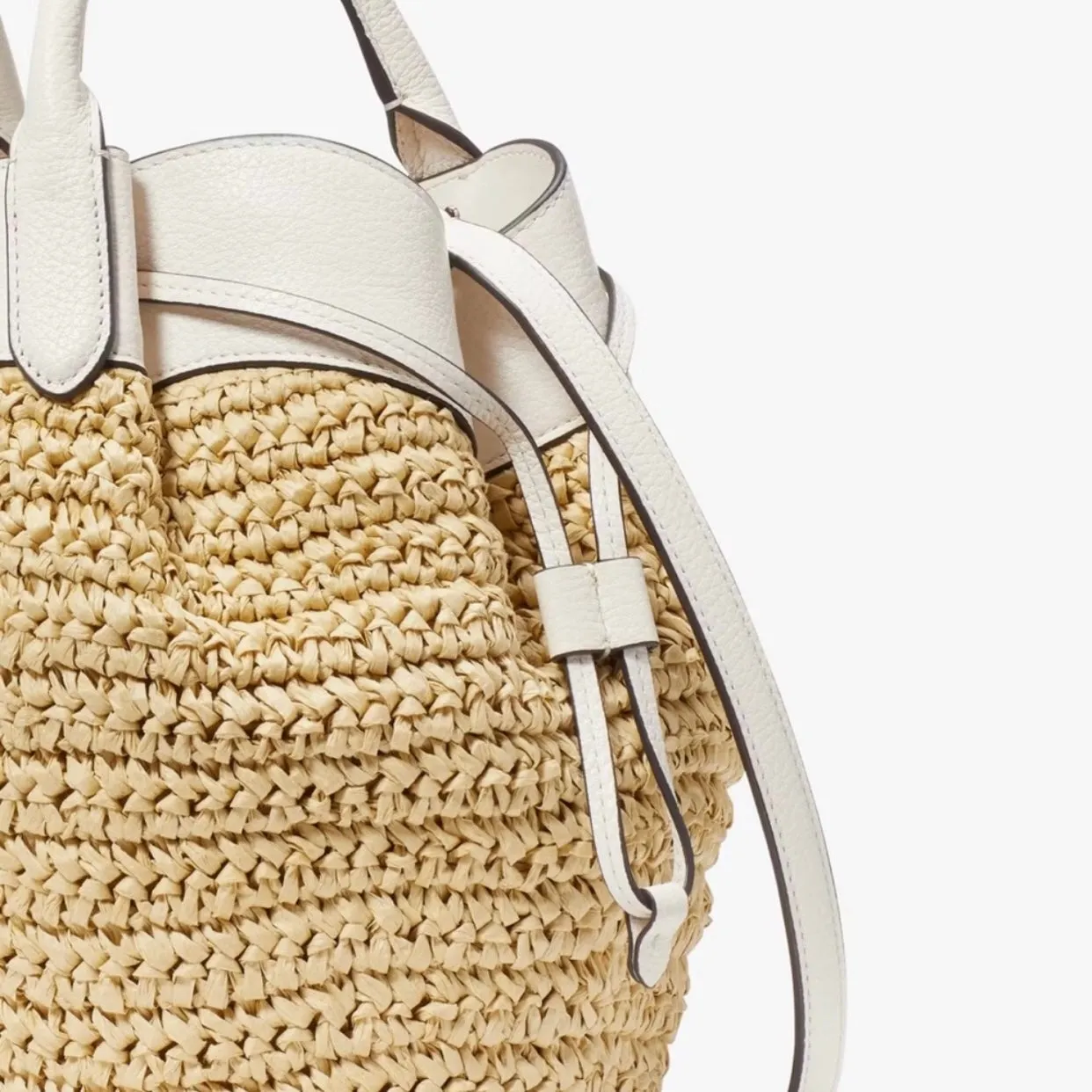 KATE SPADE Dumpling Straw Large Satchel Handbag