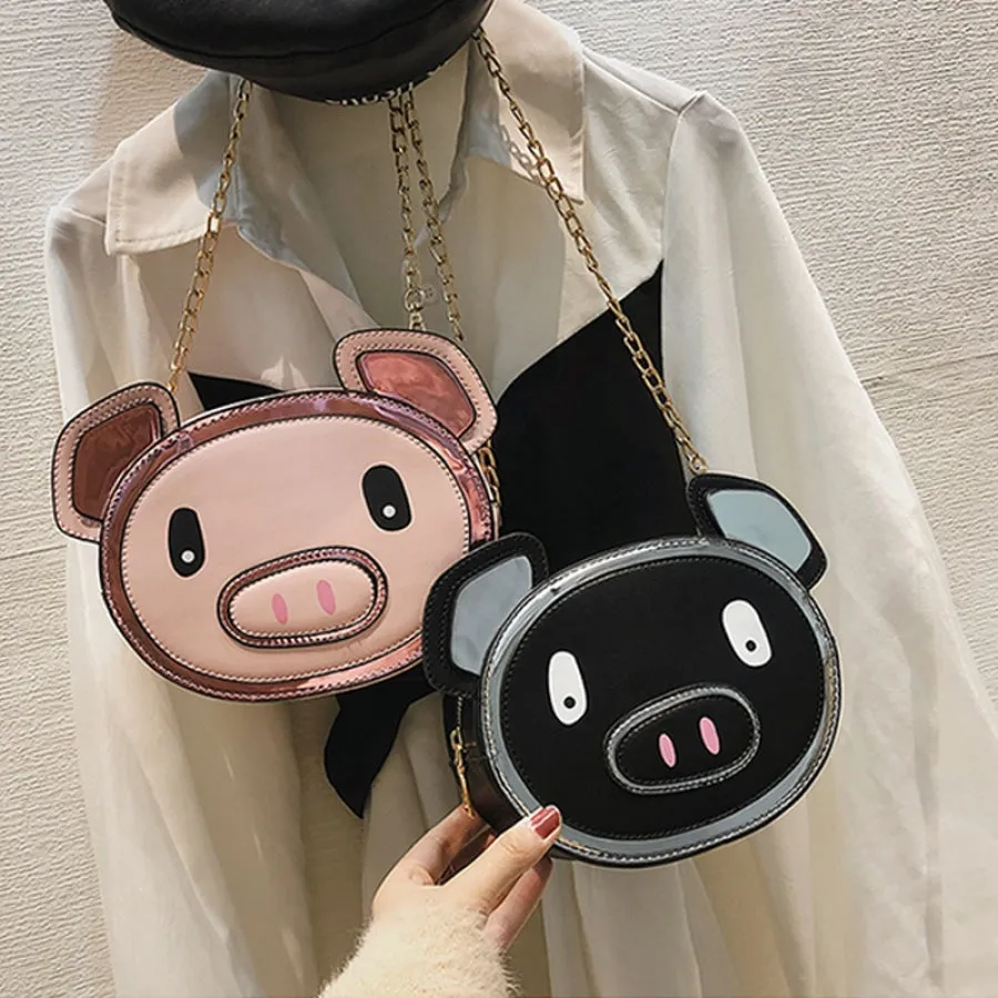 Kawaii Pig Crossbody Bag