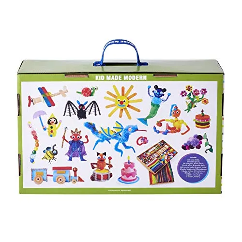 Kid Made Modern - Arts and Crafts Supply Library - 1000  Piece Collection - DIY Kids Crafts - Bulk Craft Set - Create Your Own Art - Includes Art Supplies and Reusable Storage Box - Ages 8 