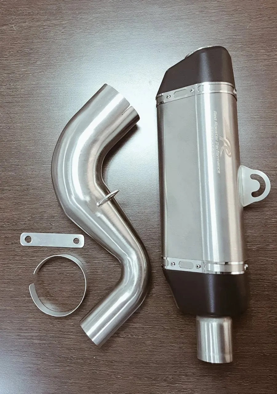 KTM Adventure 390 with Bent pipe Red Rooster Performance Exhaust