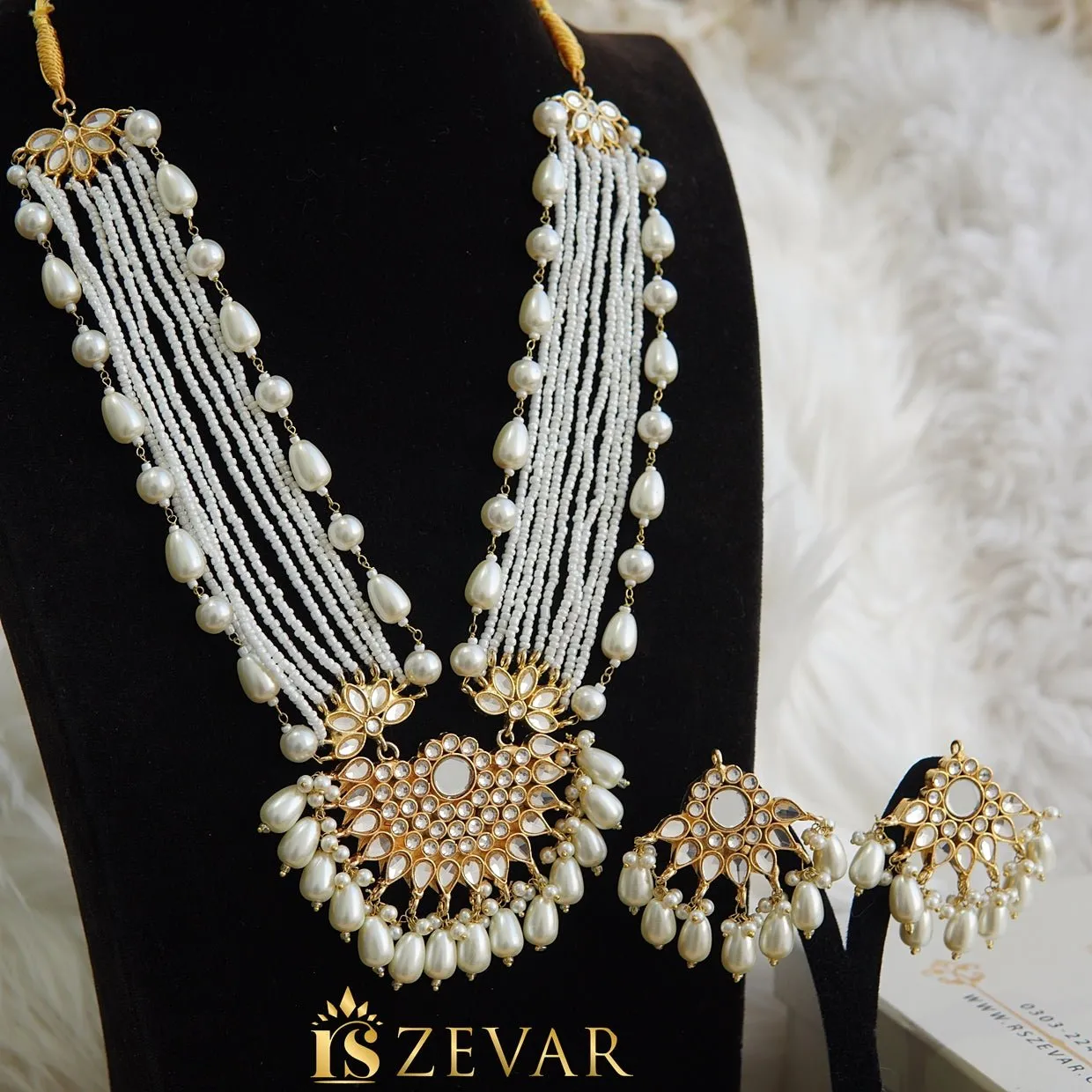Kundan Zevar Designer Mala Style Set