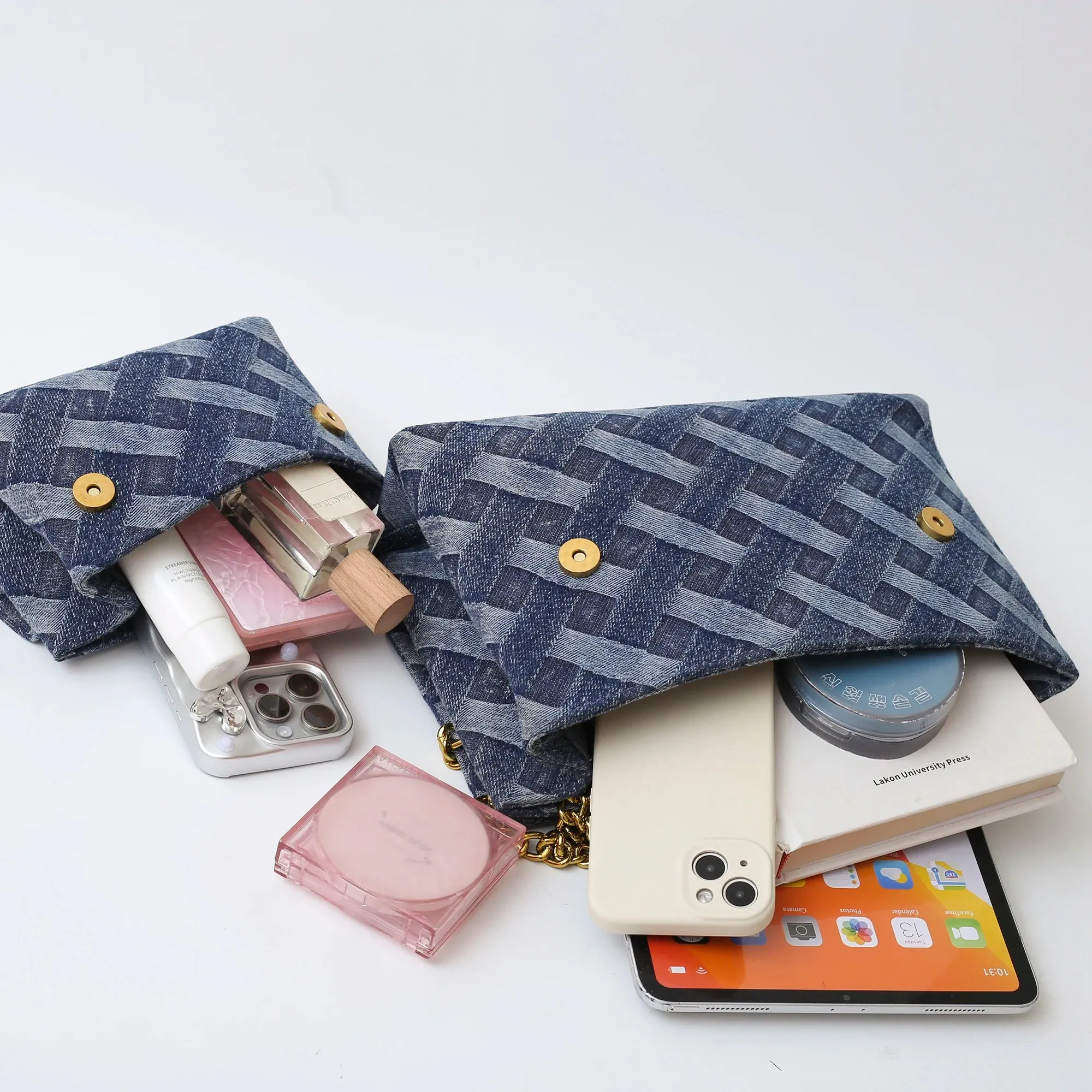 KURT GEIGER LONDON Denim Shoulder Bag