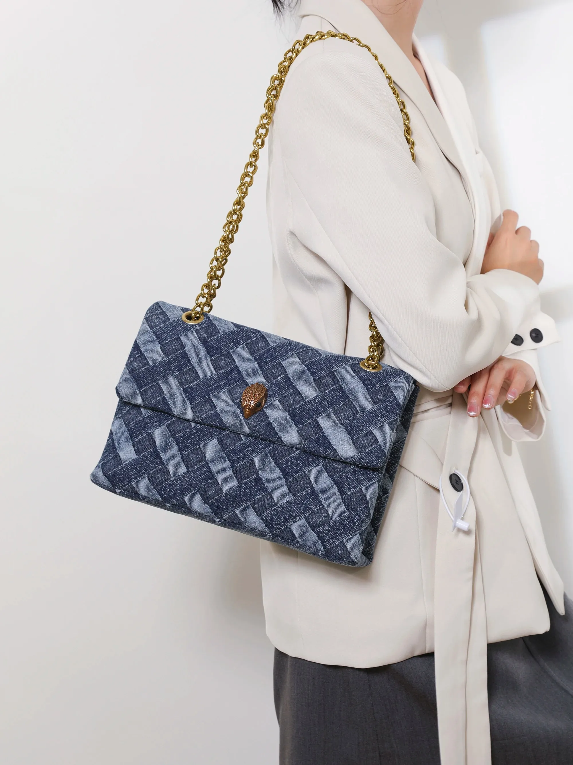 KURT GEIGER LONDON Denim Shoulder Bag