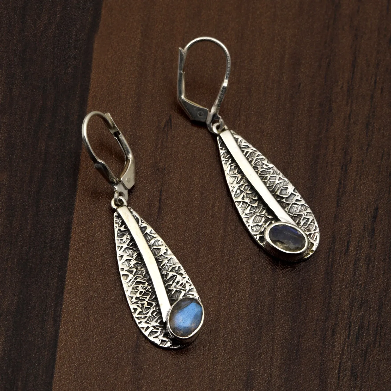 Labradorite Handmade Dangle Earrings