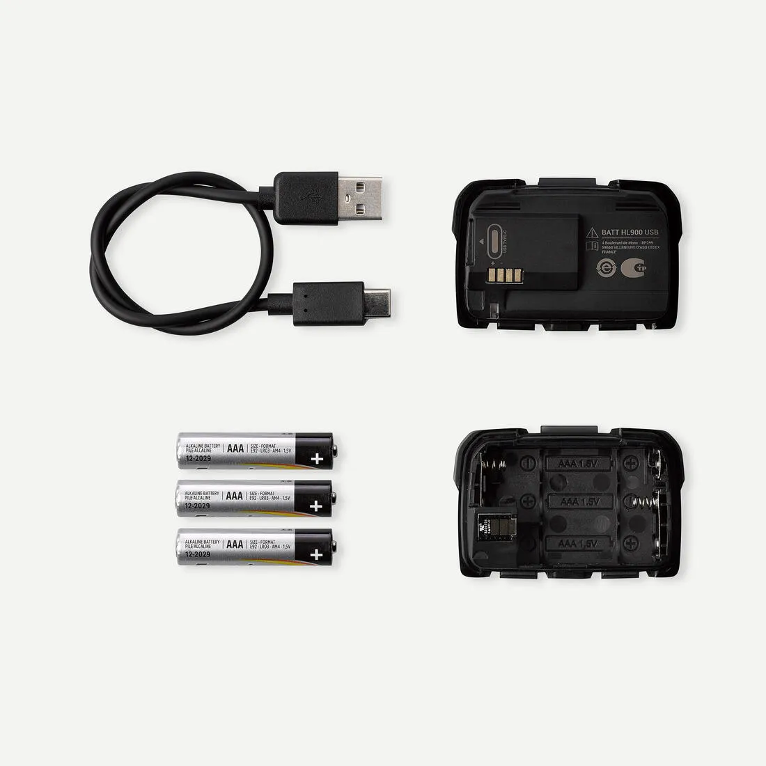Lampe frontale rechargeable - 600 lumens - hl900 usb v3