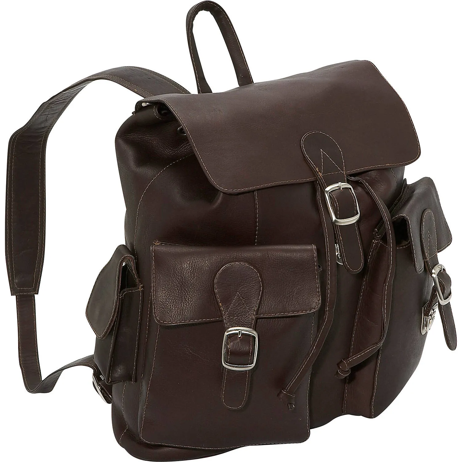 LARGE BUCKLE-FLAP BACKPACK