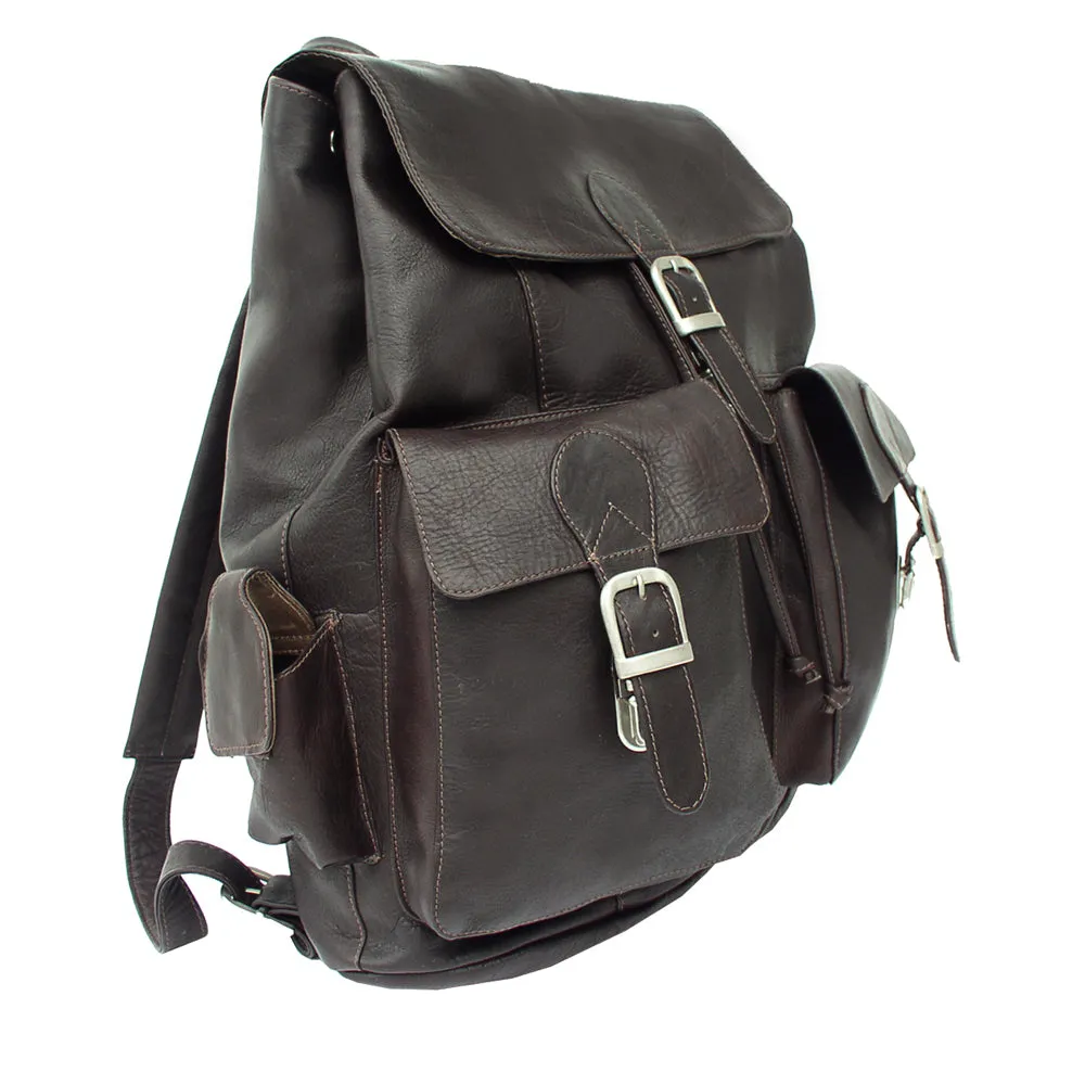 LARGE BUCKLE-FLAP BACKPACK
