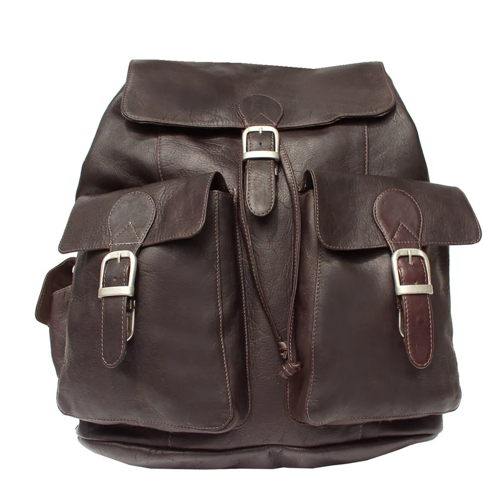 LARGE BUCKLE-FLAP BACKPACK