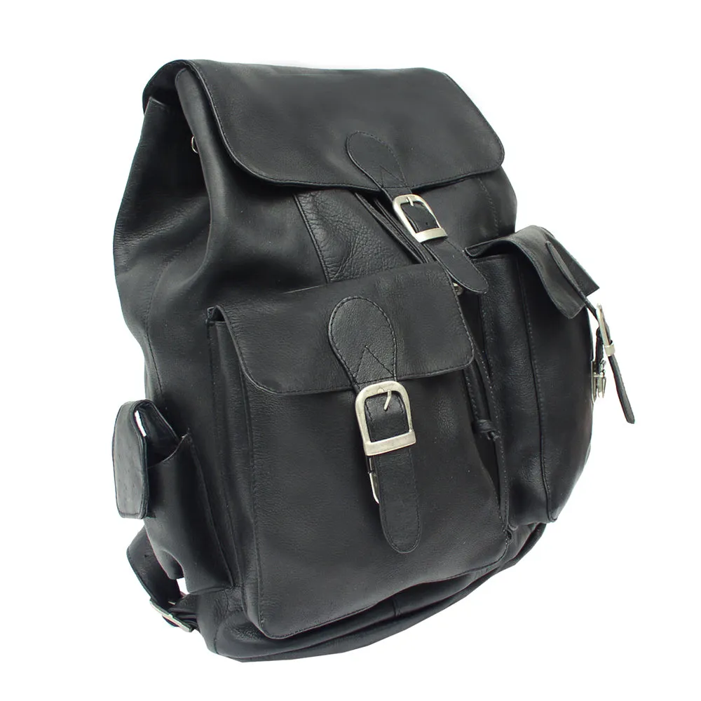 LARGE BUCKLE-FLAP BACKPACK