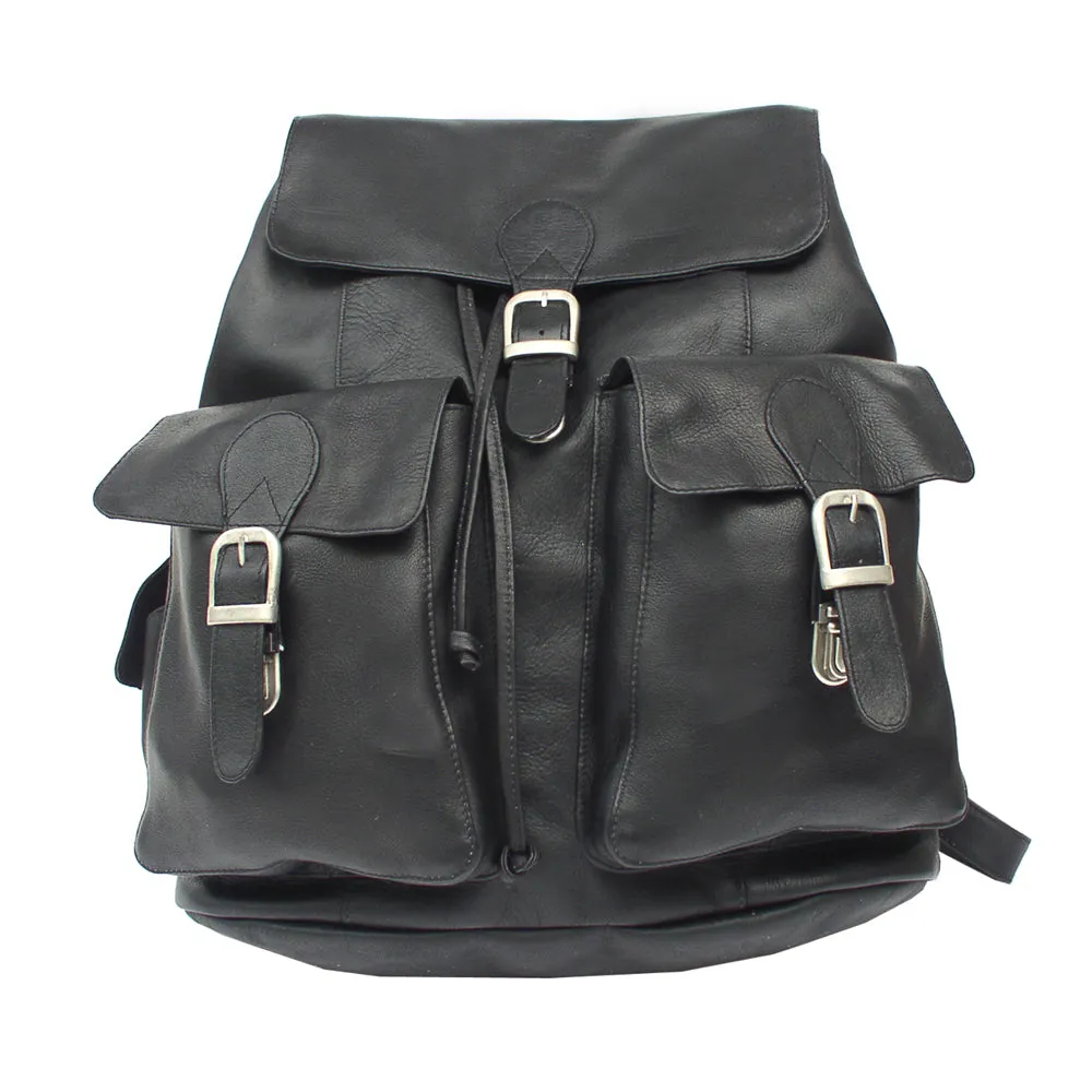 LARGE BUCKLE-FLAP BACKPACK