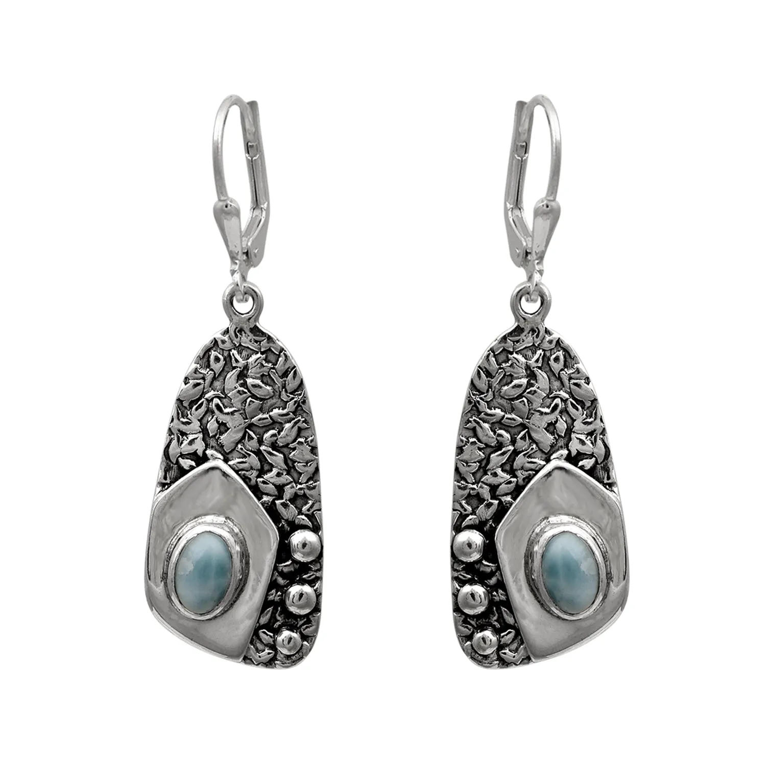 Larimar Handmade Dangle Earrings