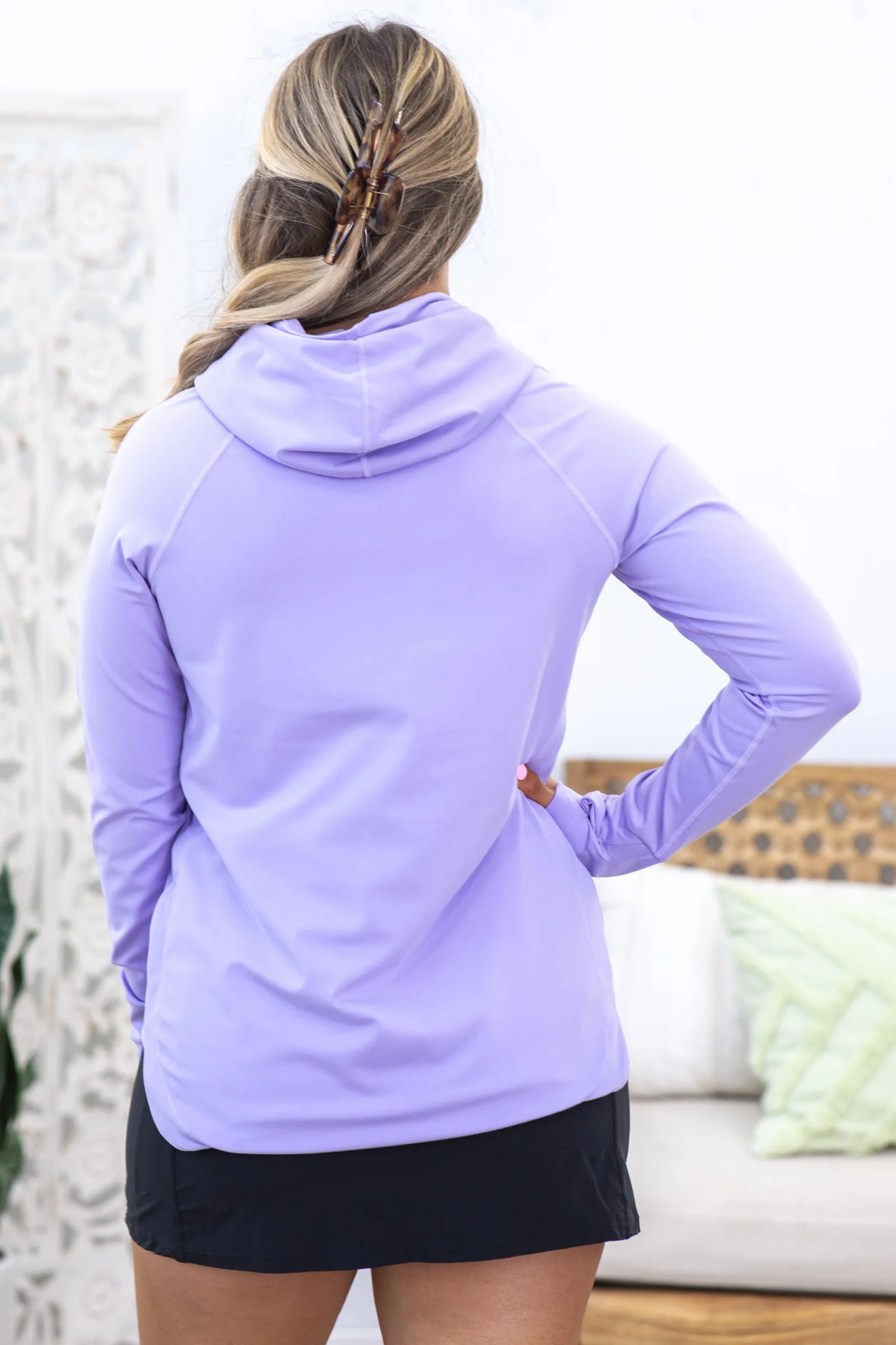 Lavender Active Hoodie Top