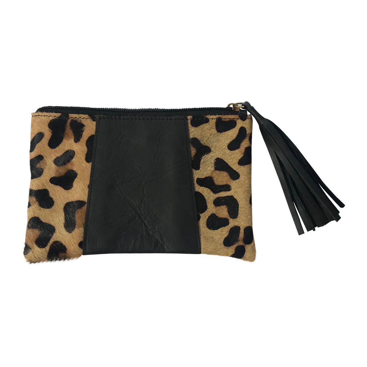 Leather Purse // Leopard Black